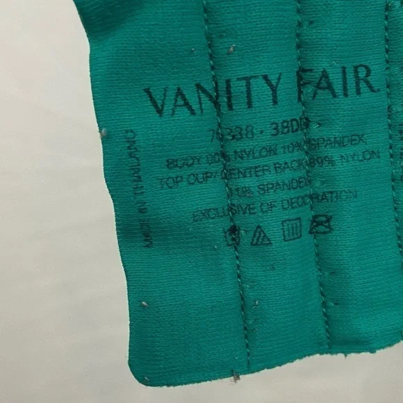 Vanity Fair Turquoise 76338 Size 38DD Bra - Picture 10 of 10